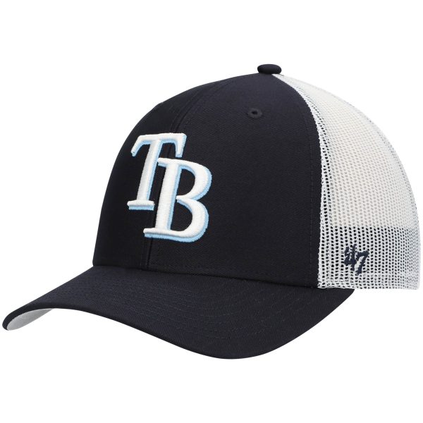 mens 47 navywhite tampa bay rays primary logo trucker snapback hat Collection | Tampa Bay Rays Proshop - Official Rays Jerseys & Caps