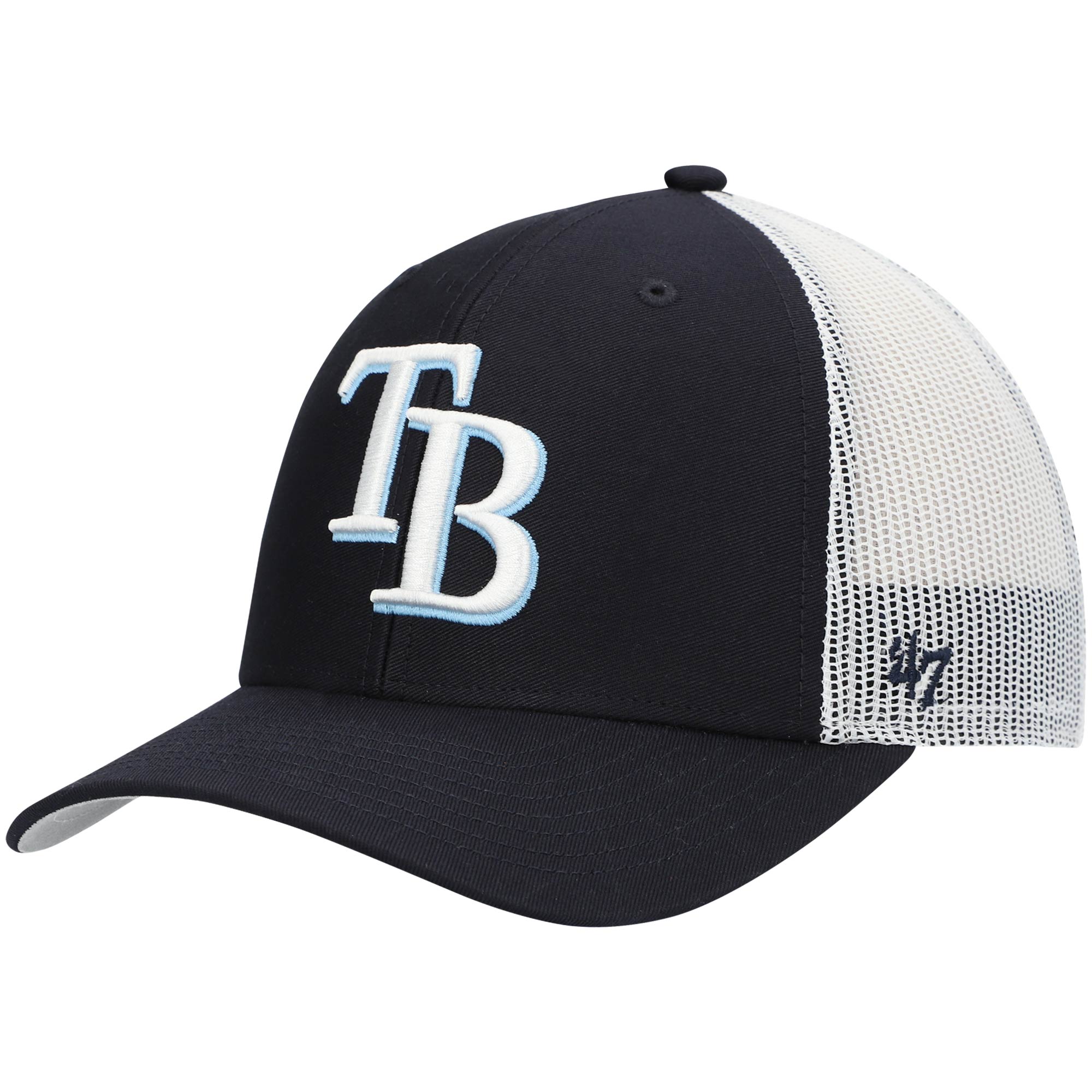 mens 47 navywhite tampa bay rays primary logo trucker snapback hat Collection | Tampa Bay Rays Proshop - Official Rays Jerseys & Caps
