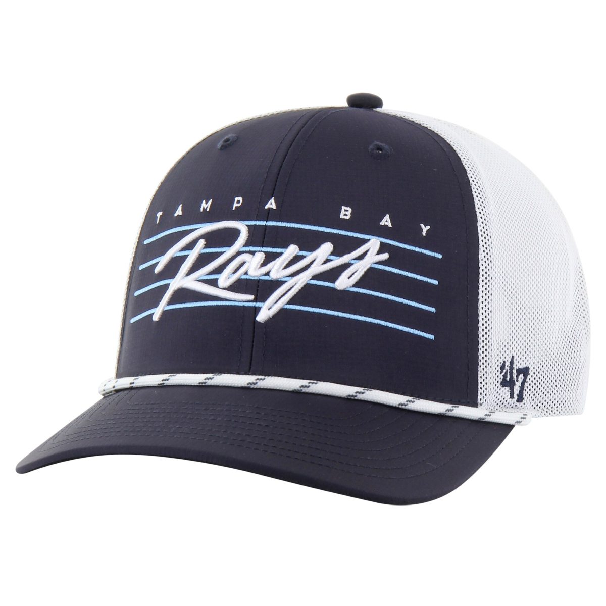 mens tampa bay rays 47 navy downburst trucker adjustable hat Collection | Tampa Bay Rays Proshop - Official Rays Jerseys & Caps
