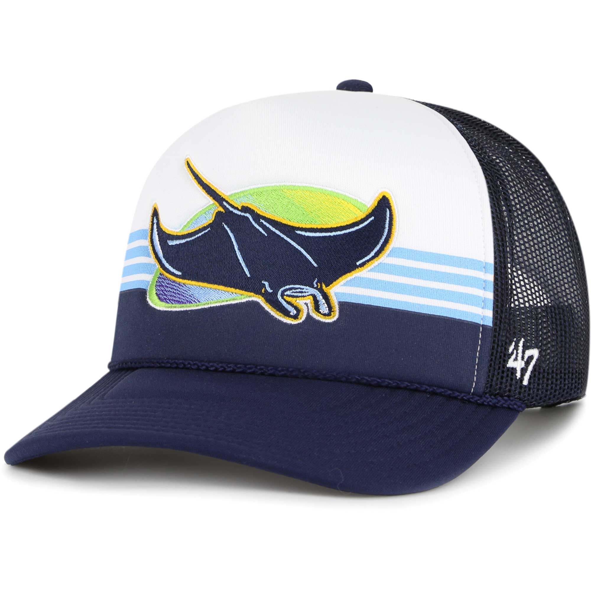 mens tampa bay rays 47 navy lift off foam front mesh trucker adjustable hat Collection | Tampa Bay Rays Proshop - Official Rays Jerseys & Caps