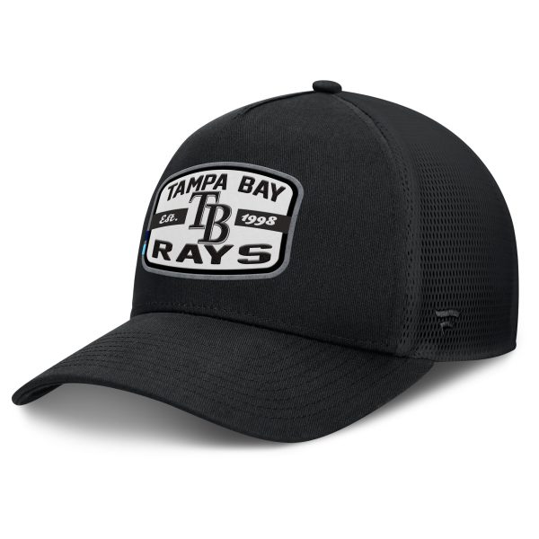 mens tampa bay rays fanatics black team patch a-frame trucker snapback hat Collection | Tampa Bay Rays Proshop - Official Rays Jerseys & Caps