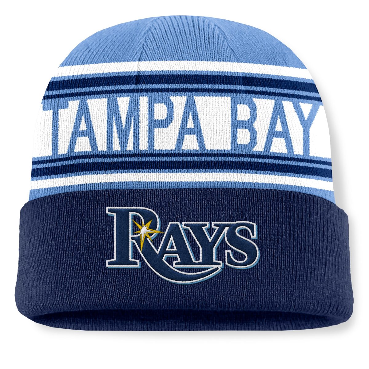 mens tampa bay rays fanatics navy fundamental team stripe cuffed knit hat Collection | Tampa Bay Rays Proshop - Official Rays Jerseys & Caps