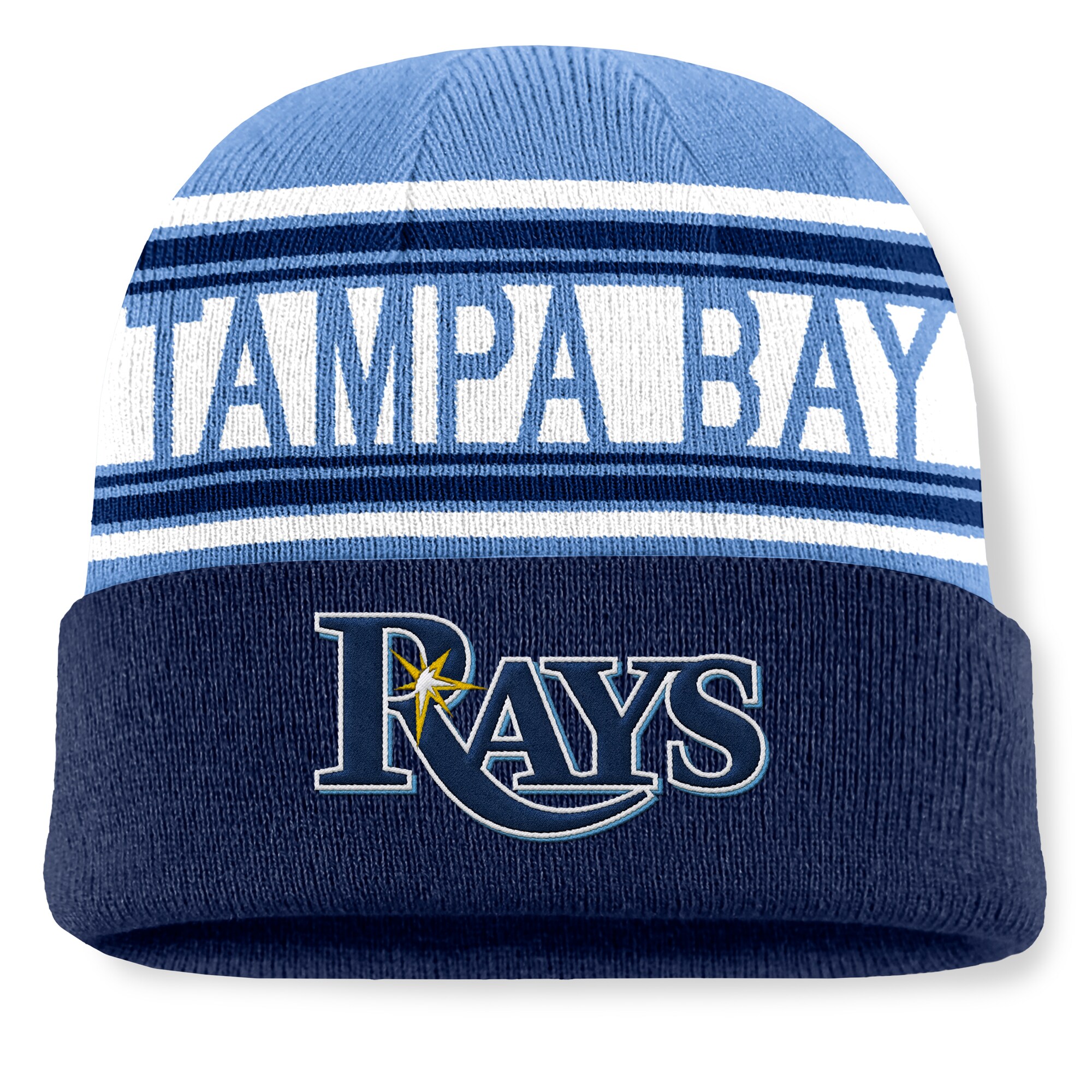 mens tampa bay rays fanatics navy fundamental team stripe cuffed knit hat Collection | Tampa Bay Rays Proshop - Official Rays Jerseys & Caps