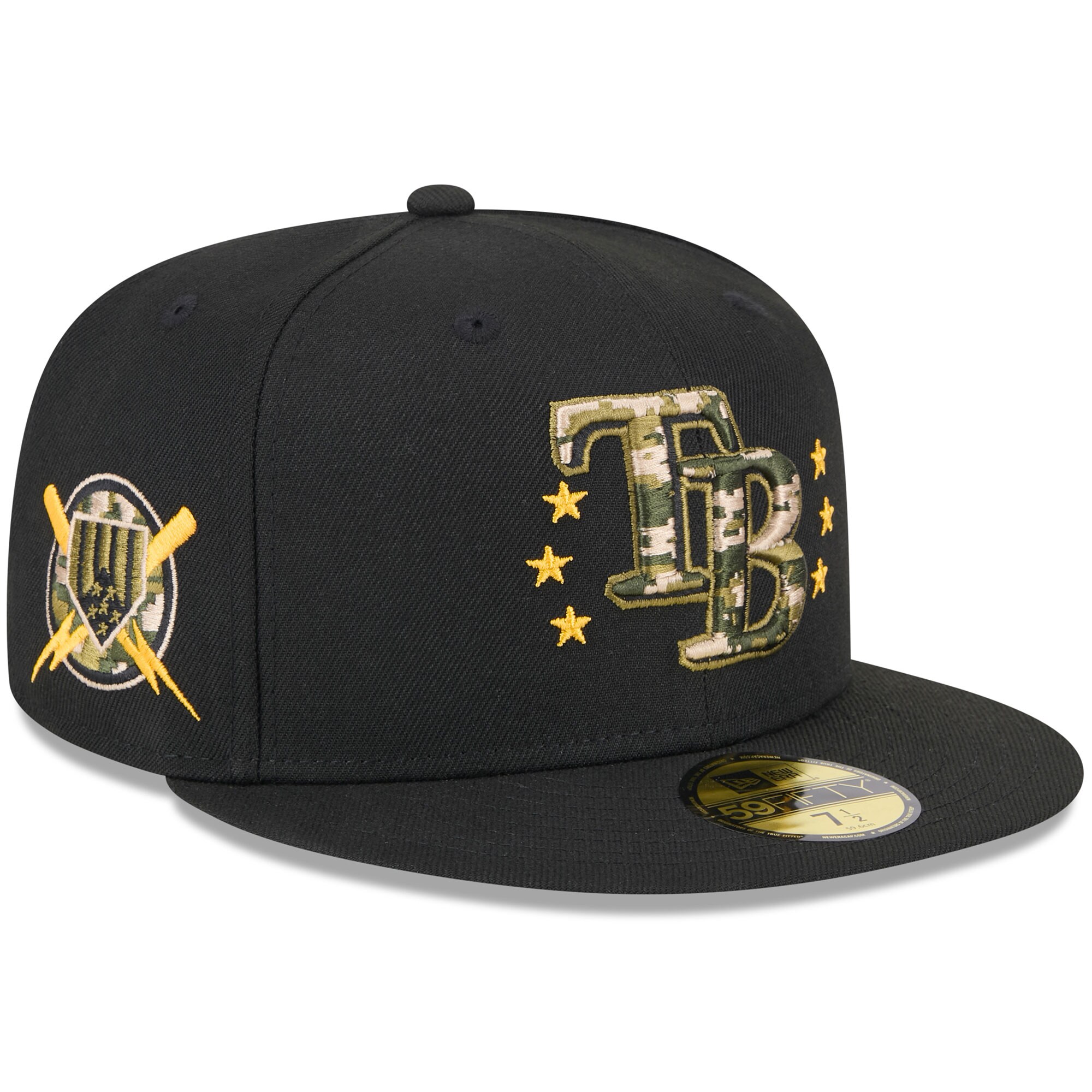 mens tampa bay rays new era black 2024 armed forces day on-field 59fifty fitted hat Collection | Tampa Bay Rays Proshop - Official Rays Jerseys & Caps