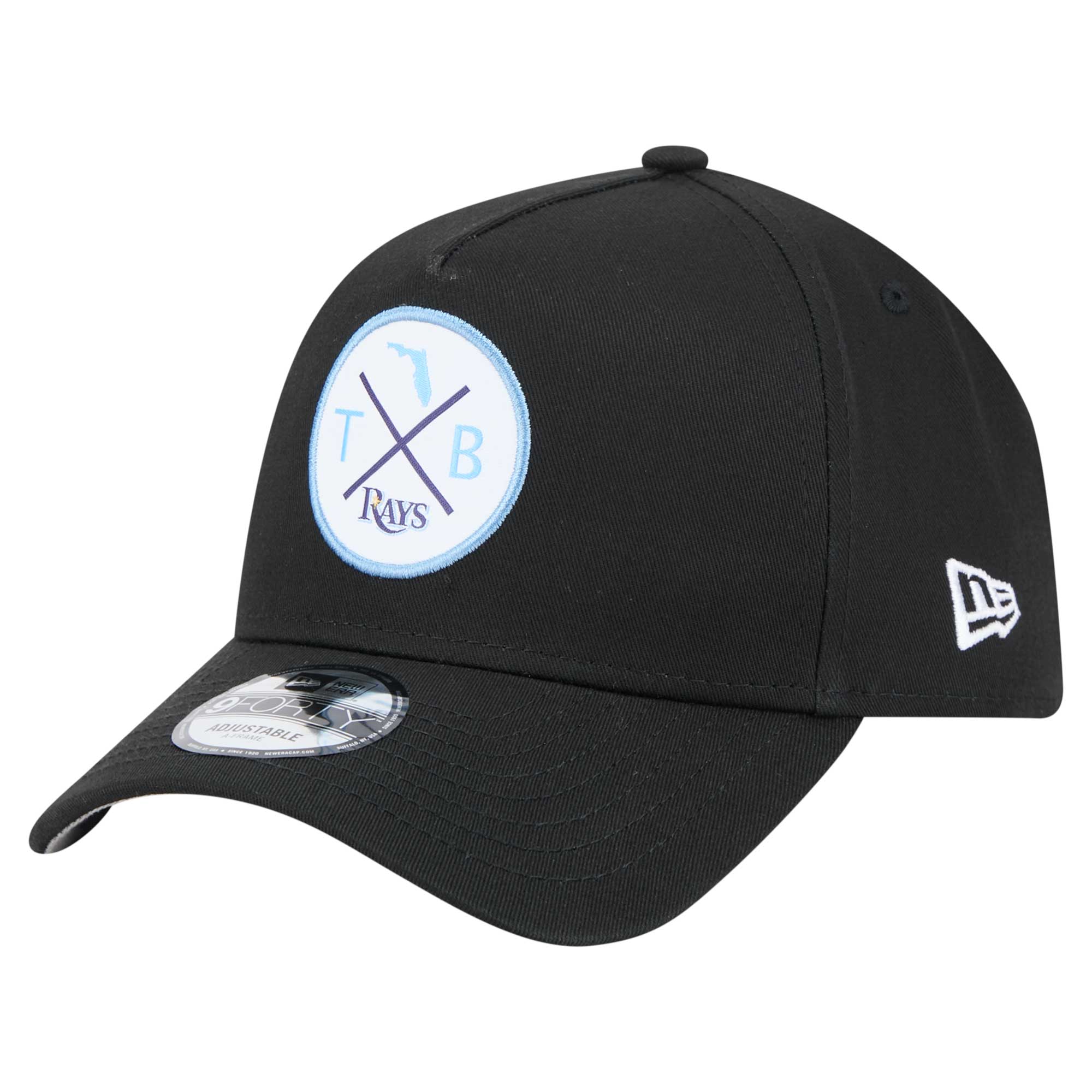 mens tampa bay rays new era black 9forty a-frame adjustable hat Collection | Tampa Bay Rays Proshop - Official Rays Jerseys & Caps