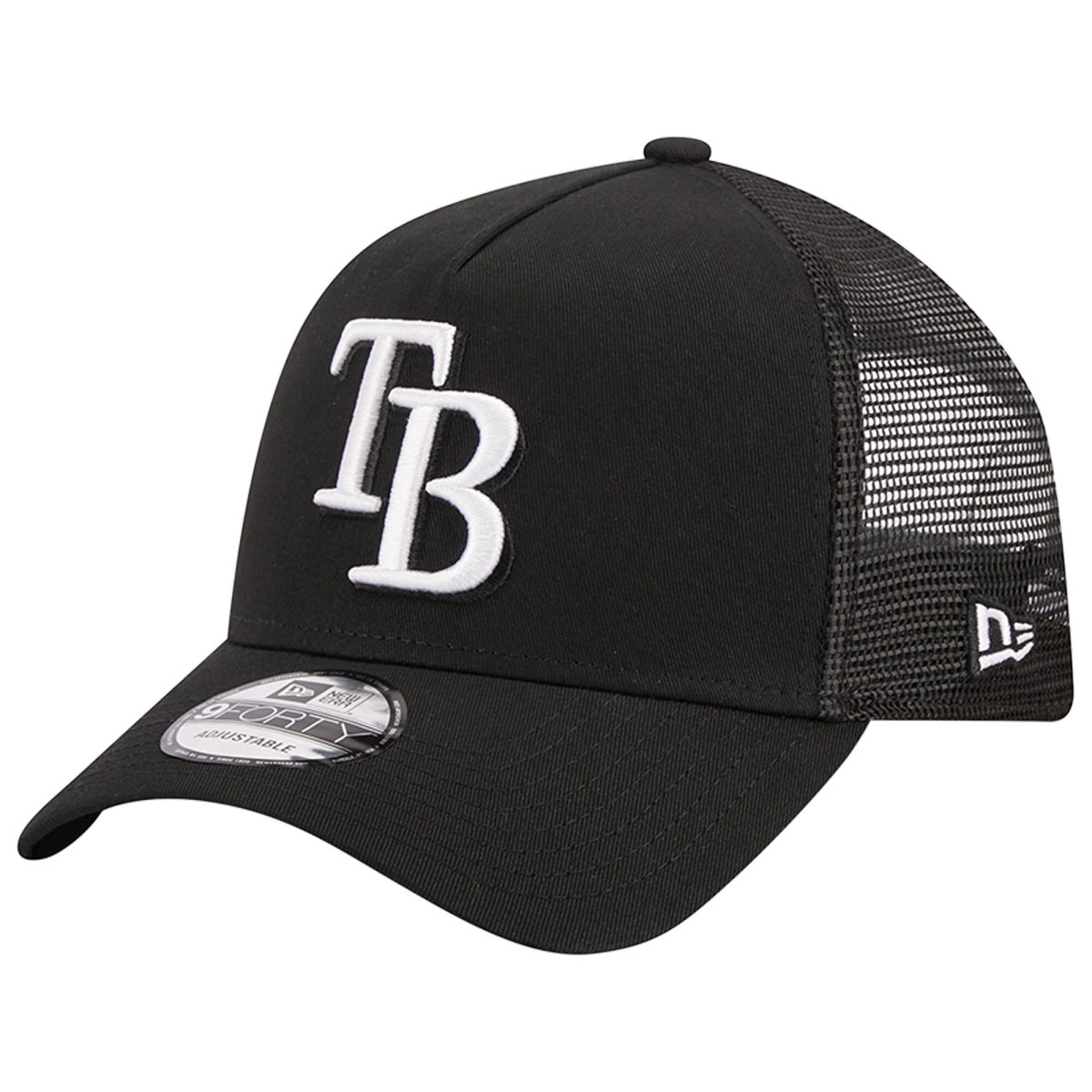 mens tampa bay rays new era black a-frame 9forty trucker adjustable hat Collection | Tampa Bay Rays Proshop - Official Rays Jerseys & Caps