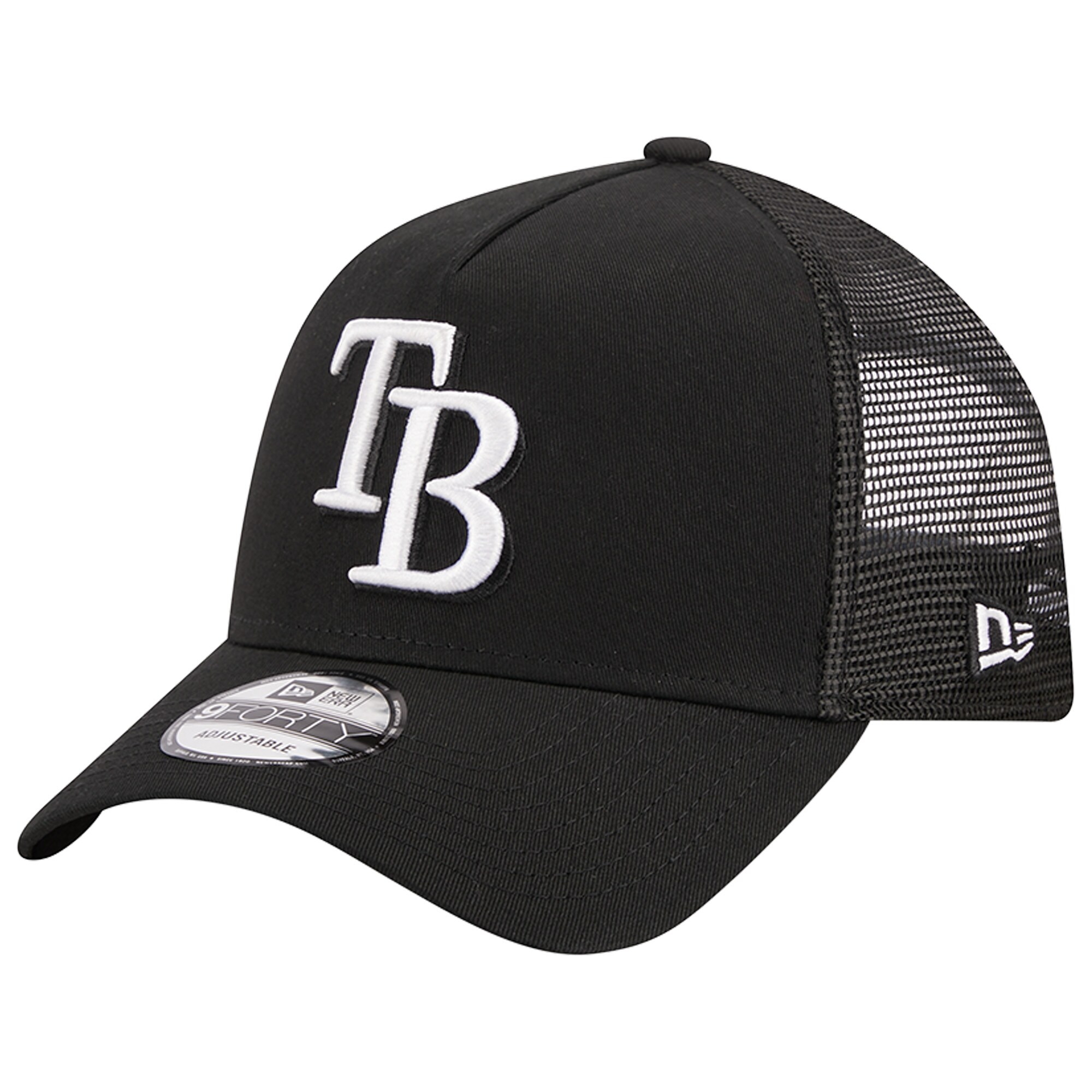 mens tampa bay rays new era black a-frame 9forty trucker adjustable hat Collection | Tampa Bay Rays Proshop - Official Rays Jerseys & Caps