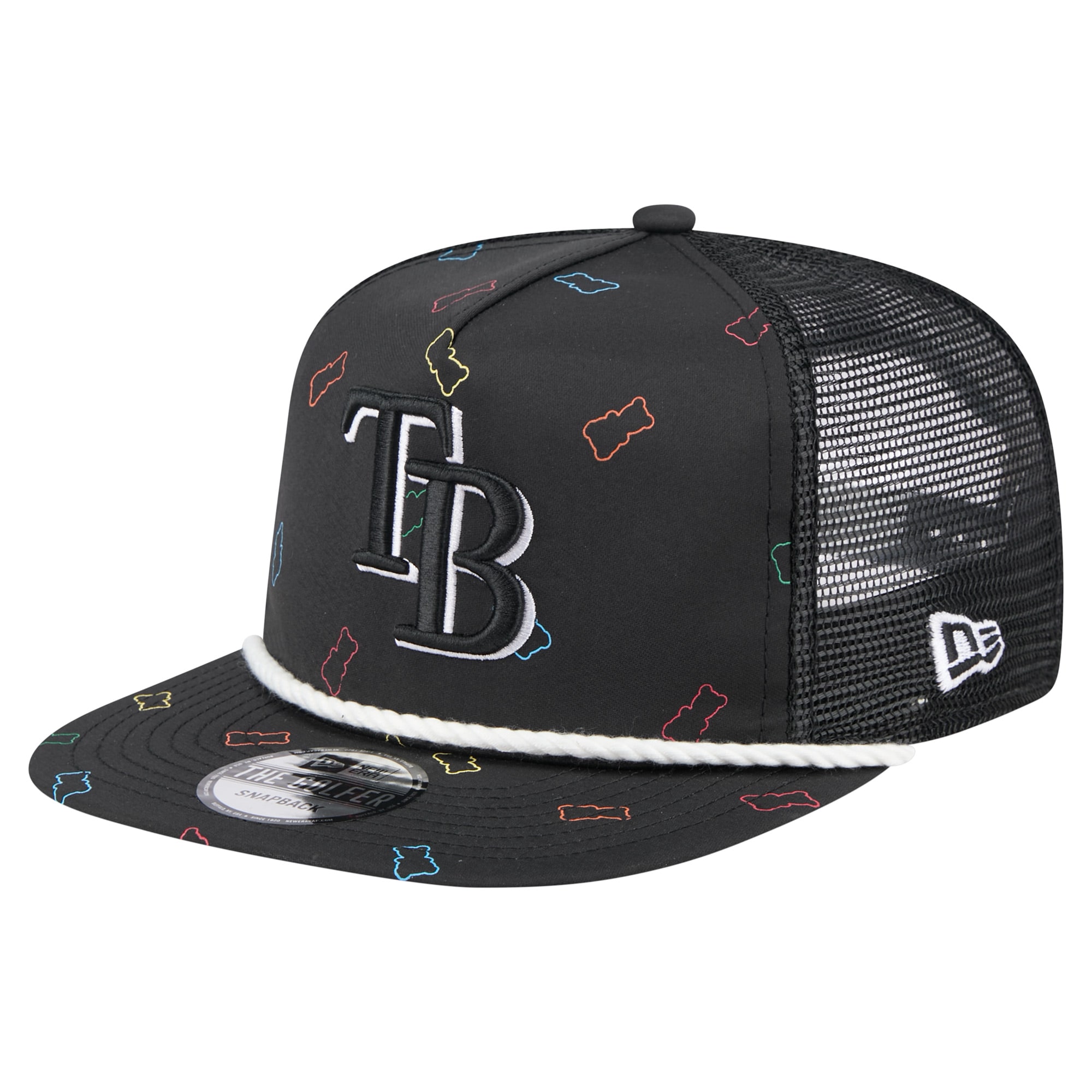 mens tampa bay rays new era black gummy golfer trucker adjustable hat Collection | Tampa Bay Rays Proshop - Official Rays Jerseys & Caps