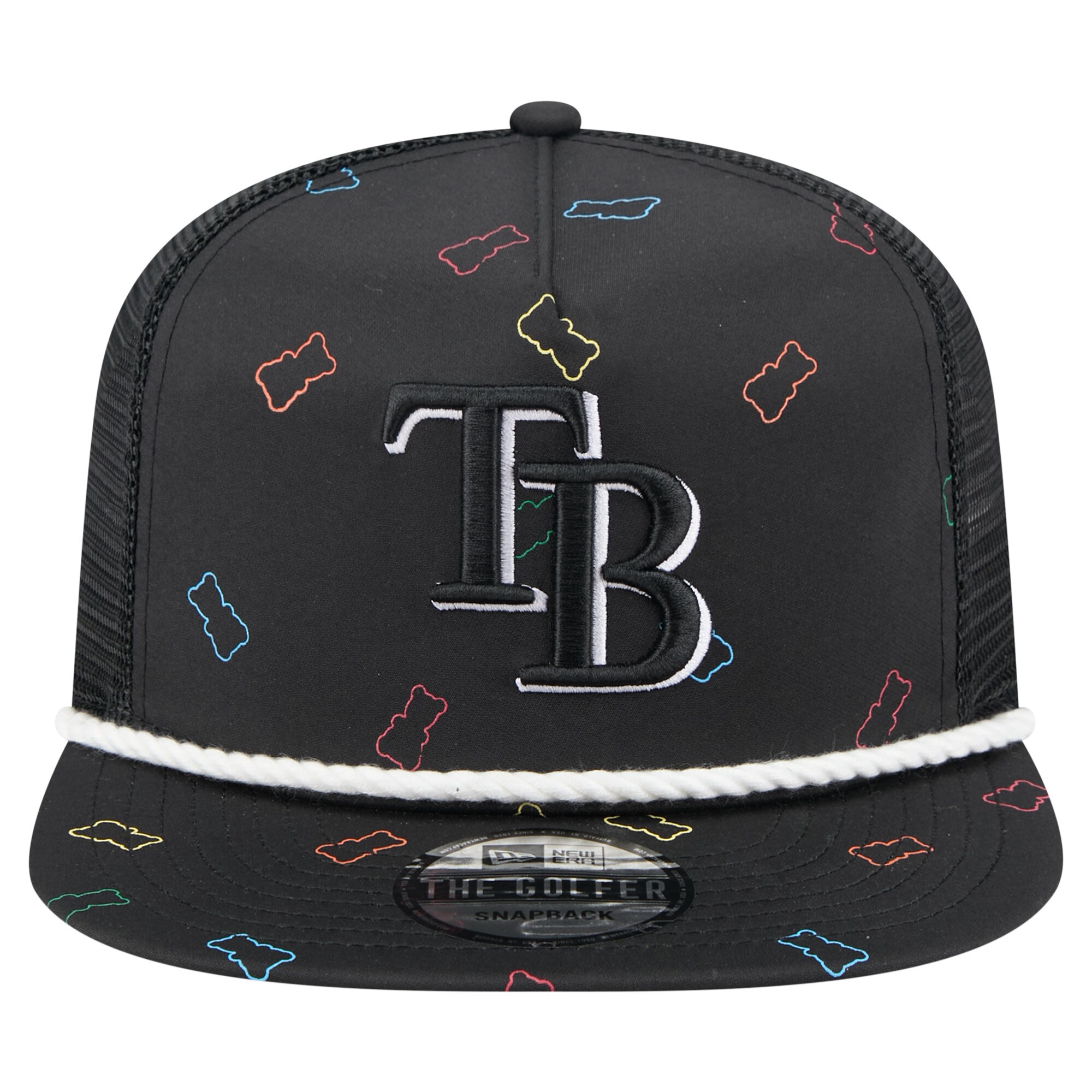 mens tampa bay rays new era black gummy golfer trucker adjustable hat Collection | Tampa Bay Rays Proshop - Official Rays Jerseys & Caps