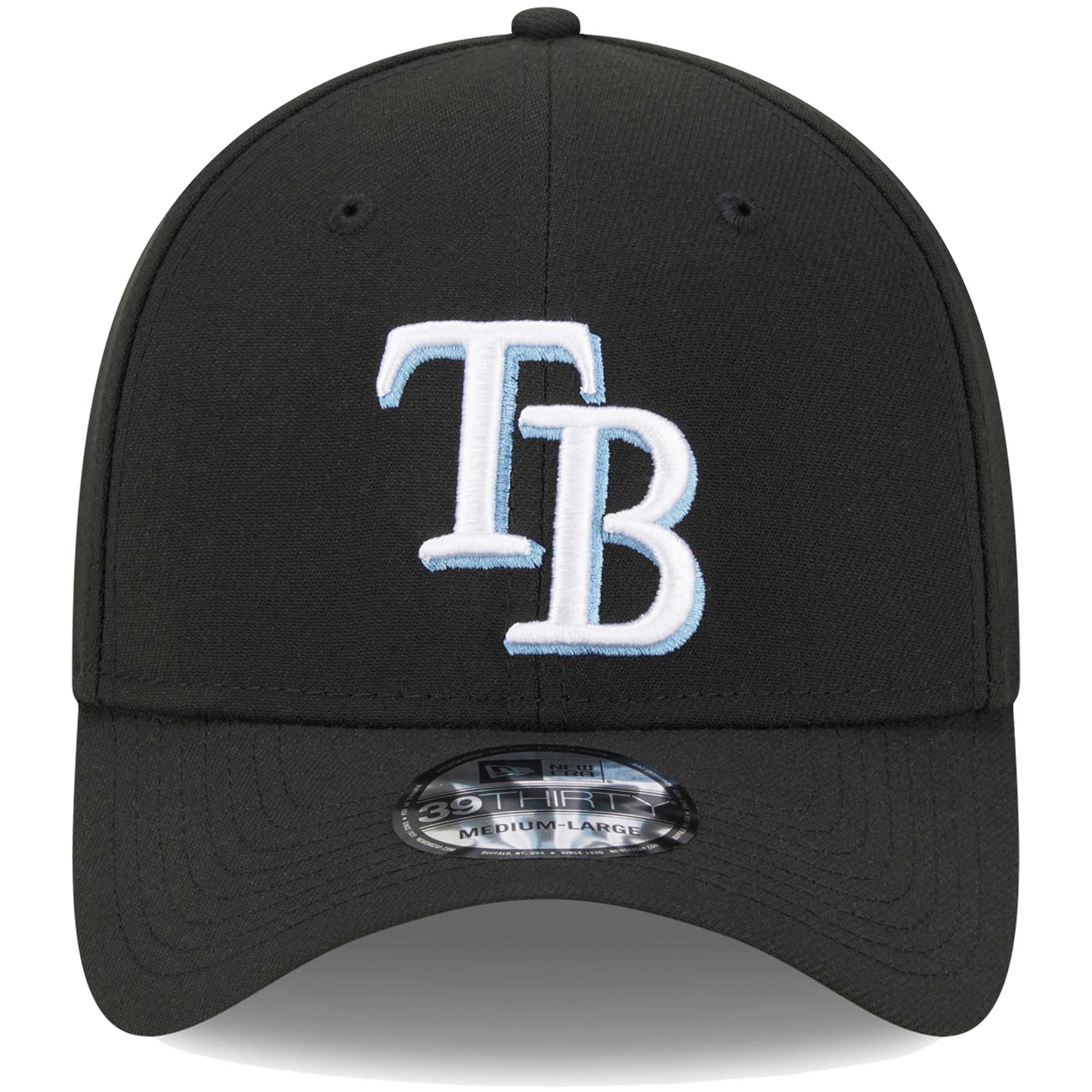 mens tampa bay rays new era black logo 39thirty flex hat Collection | Tampa Bay Rays Proshop - Official Rays Jerseys & Caps