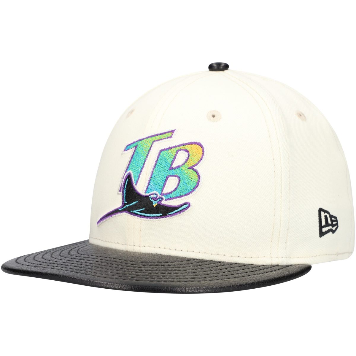 mens tampa bay rays new era cream game night leather visor 59fifty fitted hat Collection | Tampa Bay Rays Proshop - Official Rays Jerseys & Caps