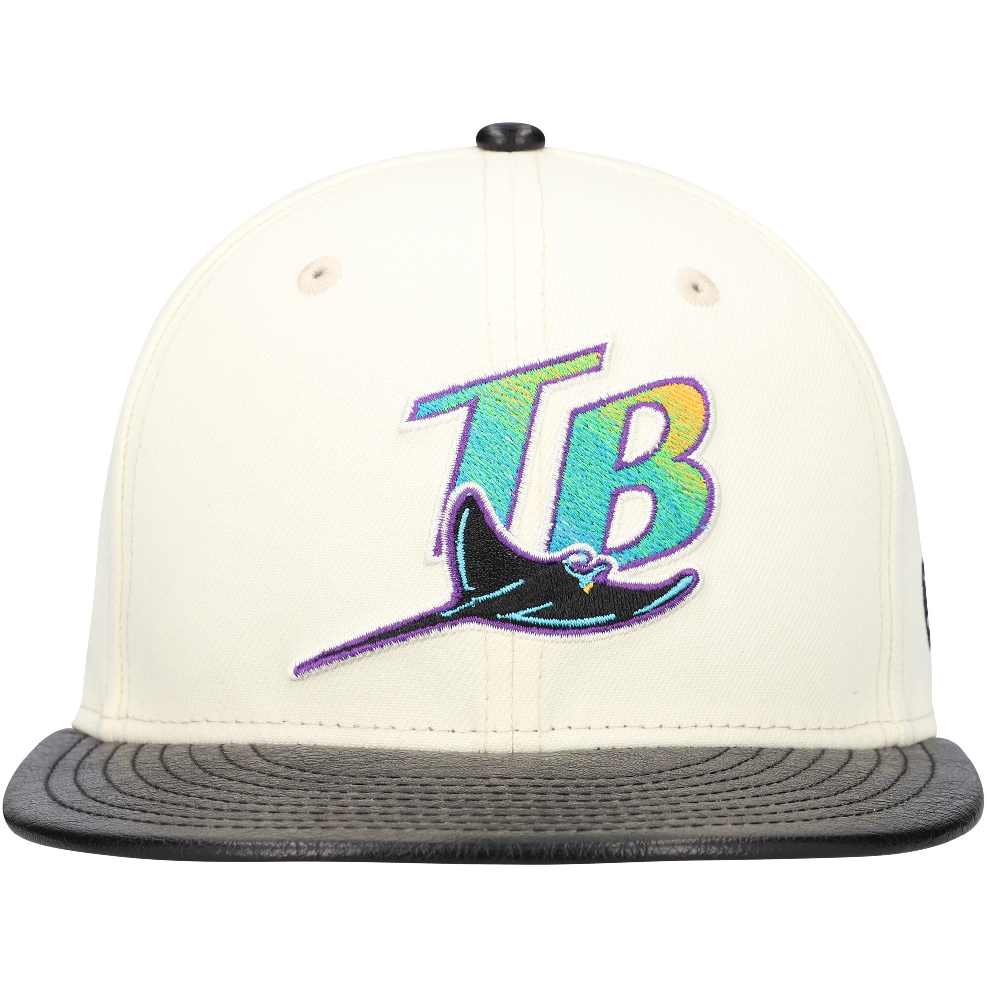 mens tampa bay rays new era cream game night leather visor 59fifty fitted hat Collection | Tampa Bay Rays Proshop - Official Rays Jerseys & Caps