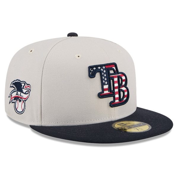mens tampa bay rays new era khakiblack 2024 fourth of july 59fifty fitted hat Collection | Tampa Bay Rays Proshop - Official Rays Jerseys & Caps