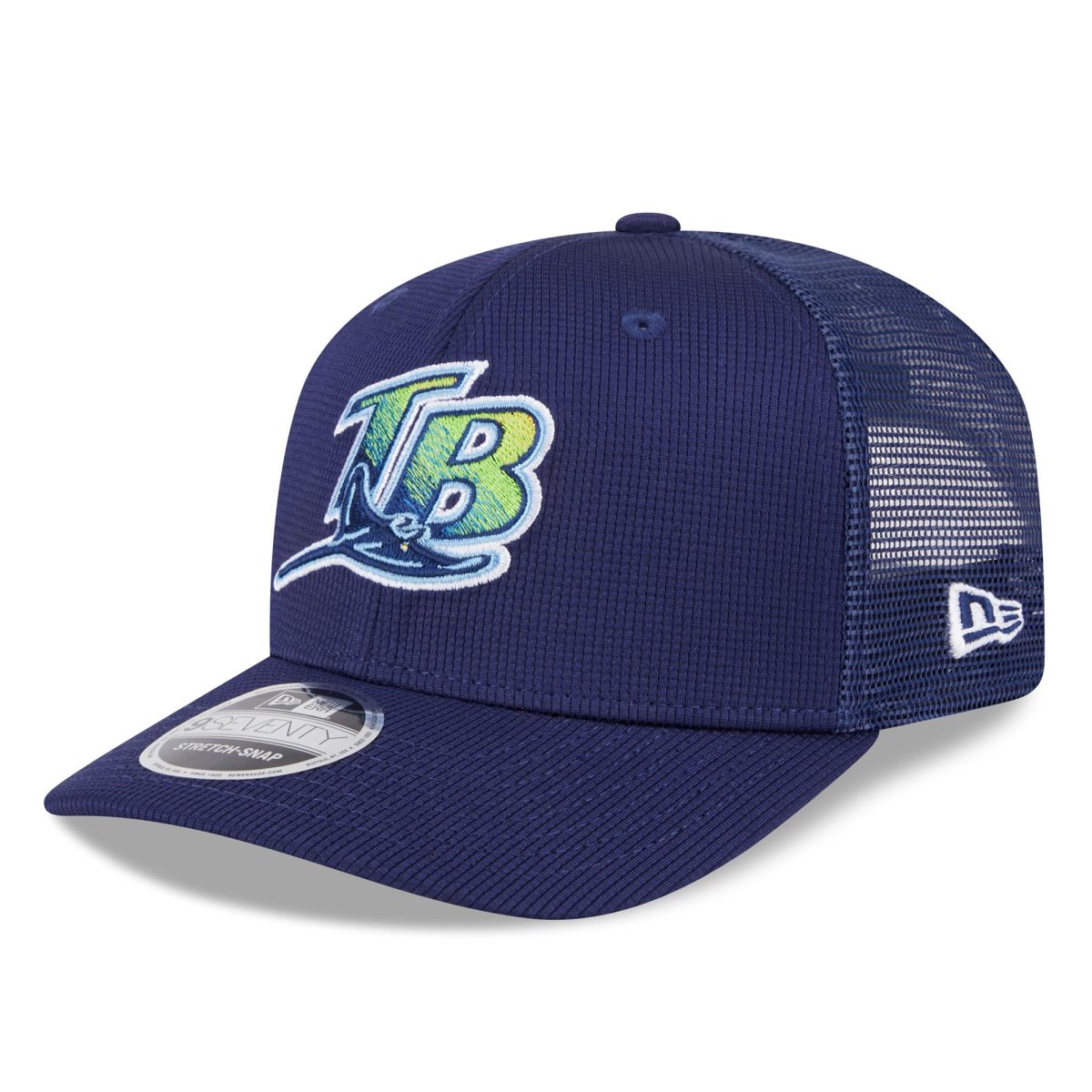 mens tampa bay rays new era navy 2025 batting practice 9seventy stretch-snap trucker hat Collection | Tampa Bay Rays Proshop - Official Rays Jerseys & Caps