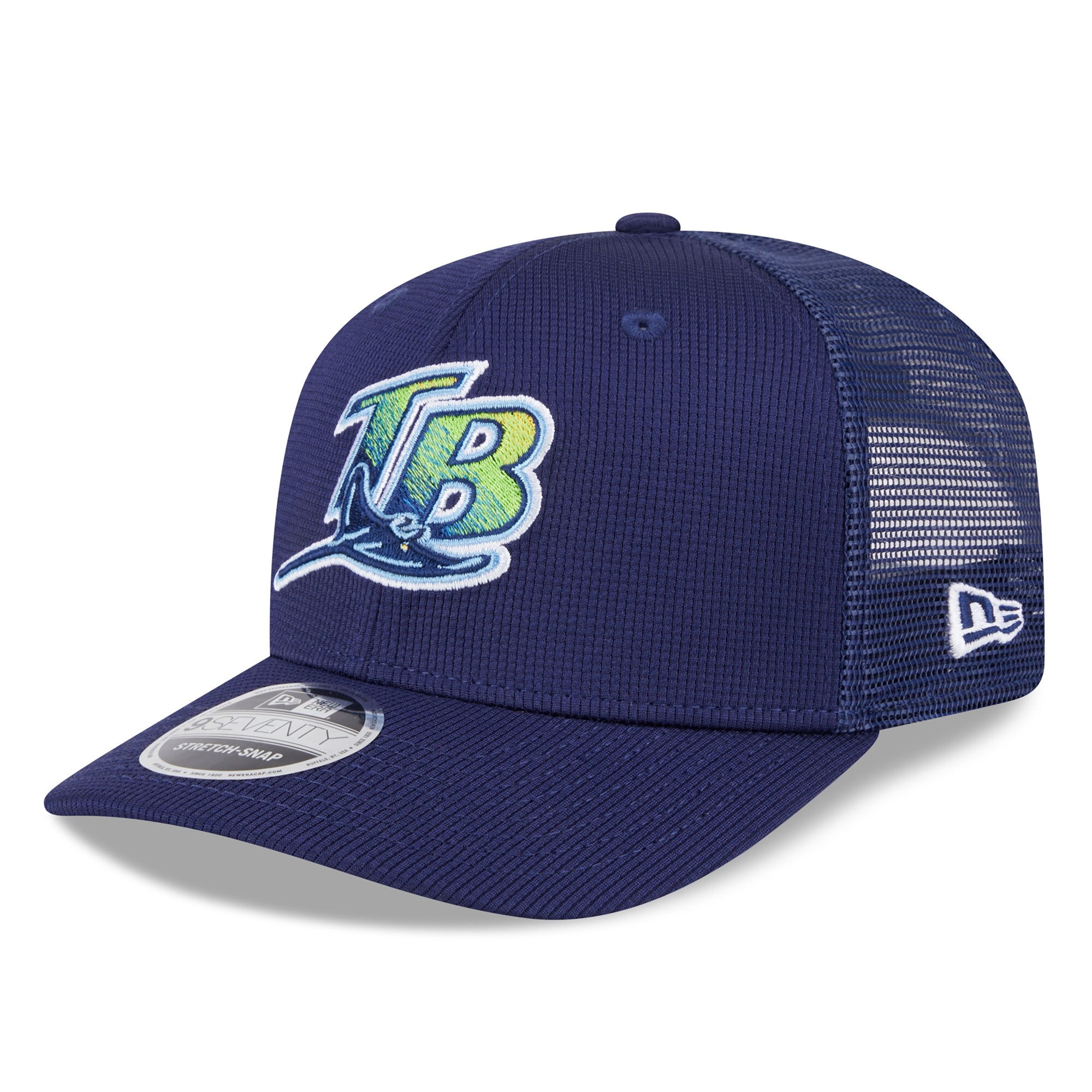 mens tampa bay rays new era navy 2025 batting practice 9seventy stretch-snap trucker hat Collection | Tampa Bay Rays Proshop - Official Rays Jerseys & Caps