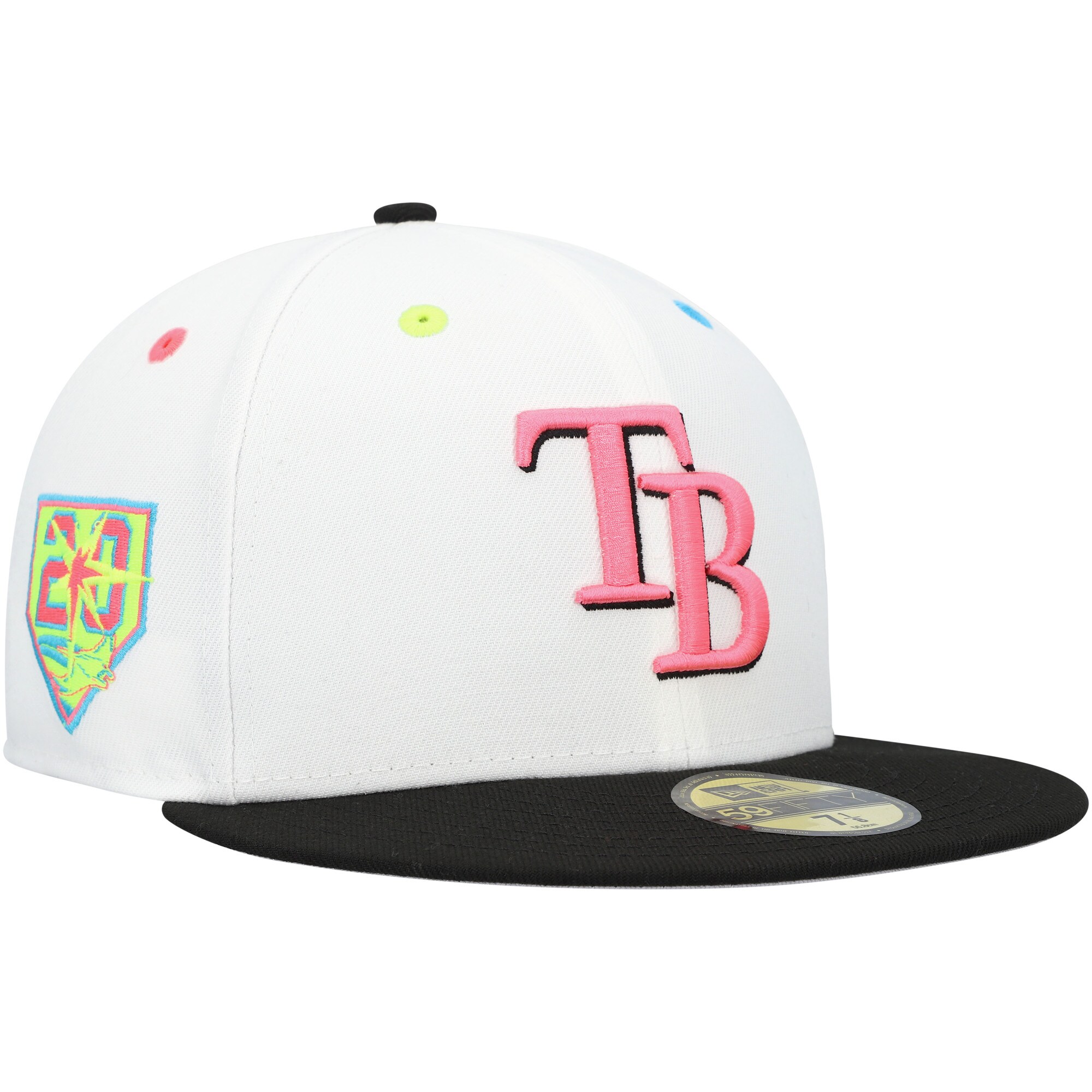 mens tampa bay rays new era white neon eye 59fifty fitted hat Collection | Tampa Bay Rays Proshop - Official Rays Jerseys & Caps