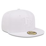 mens tampa bay rays new era white on white 59fifty fitted hat Collection | Tampa Bay Rays Proshop - Official Rays Jerseys & Caps