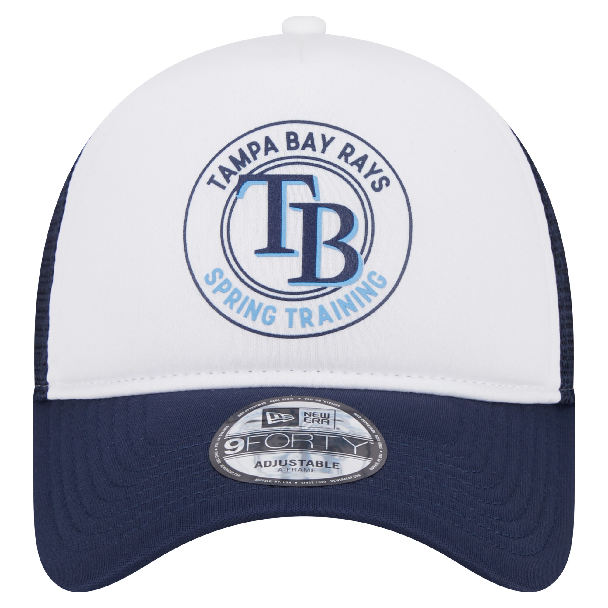 mens tampa bay rays new era whitenavy spring training circle foam a-frame 9forty trucker adjustable hat Collection | Tampa Bay Rays Proshop - Official Rays Jerseys & Caps