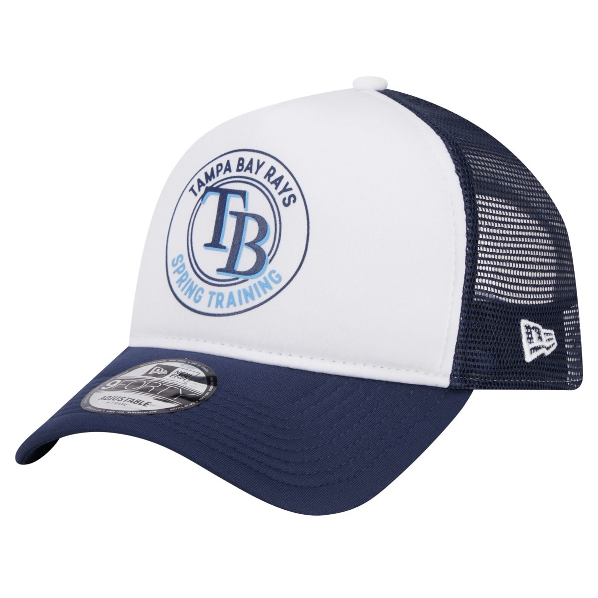 mens tampa bay rays new era whitenavy spring training circle foam a-frame 9forty trucker adjustable hat Collection | Tampa Bay Rays Proshop - Official Rays Jerseys & Caps