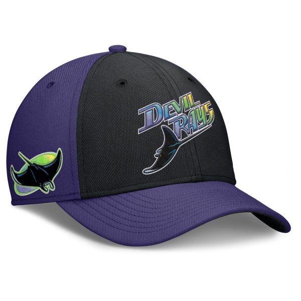 mens tampa bay rays nike purpleblack rise swoosh performance flex hat Collection | Tampa Bay Rays Proshop - Official Rays Jerseys & Caps