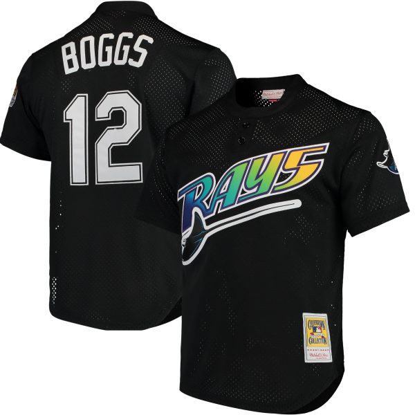mens tampa bay rays wade boggs mitchell  ness black cooperstown 1991 mesh batting practice jersey Collection | Tampa Bay Rays Proshop - Official Rays Jerseys & Caps