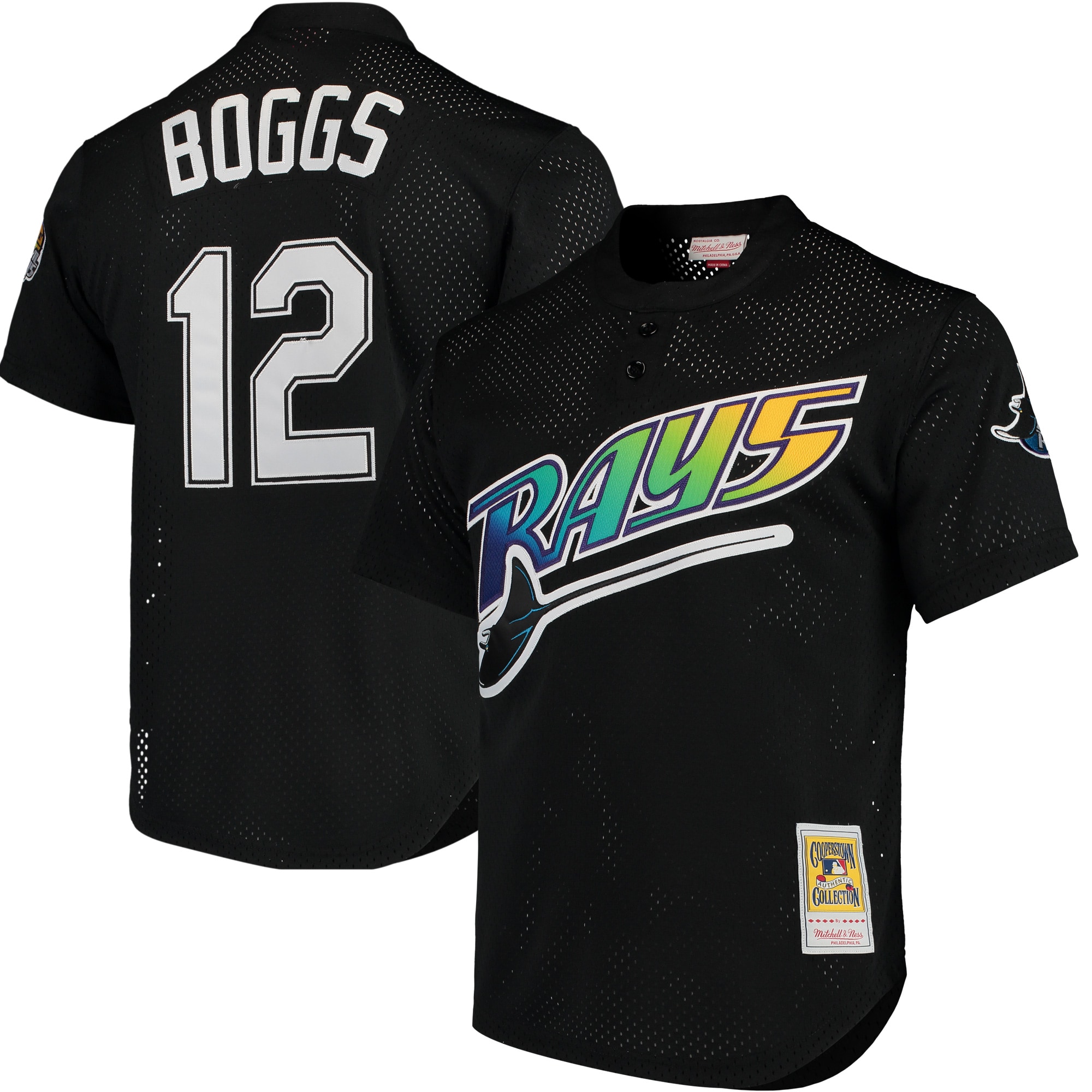 mens tampa bay rays wade boggs mitchell  ness black cooperstown 1991 mesh batting practice jersey Collection | Tampa Bay Rays Proshop - Official Rays Jerseys & Caps