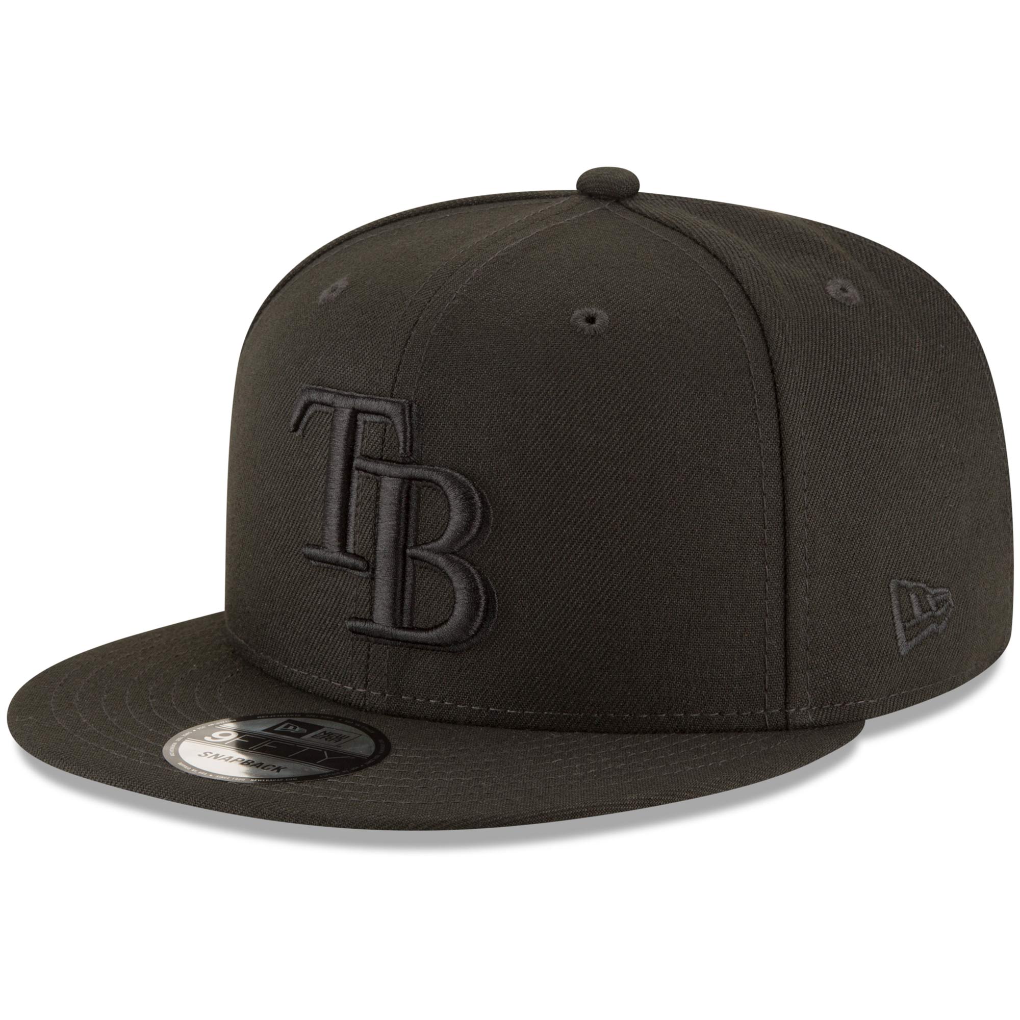 tampa bay rays new era black on black 9fifty team snapback adjustable hat – black Collection | Tampa Bay Rays Proshop - Official Rays Jerseys & Caps