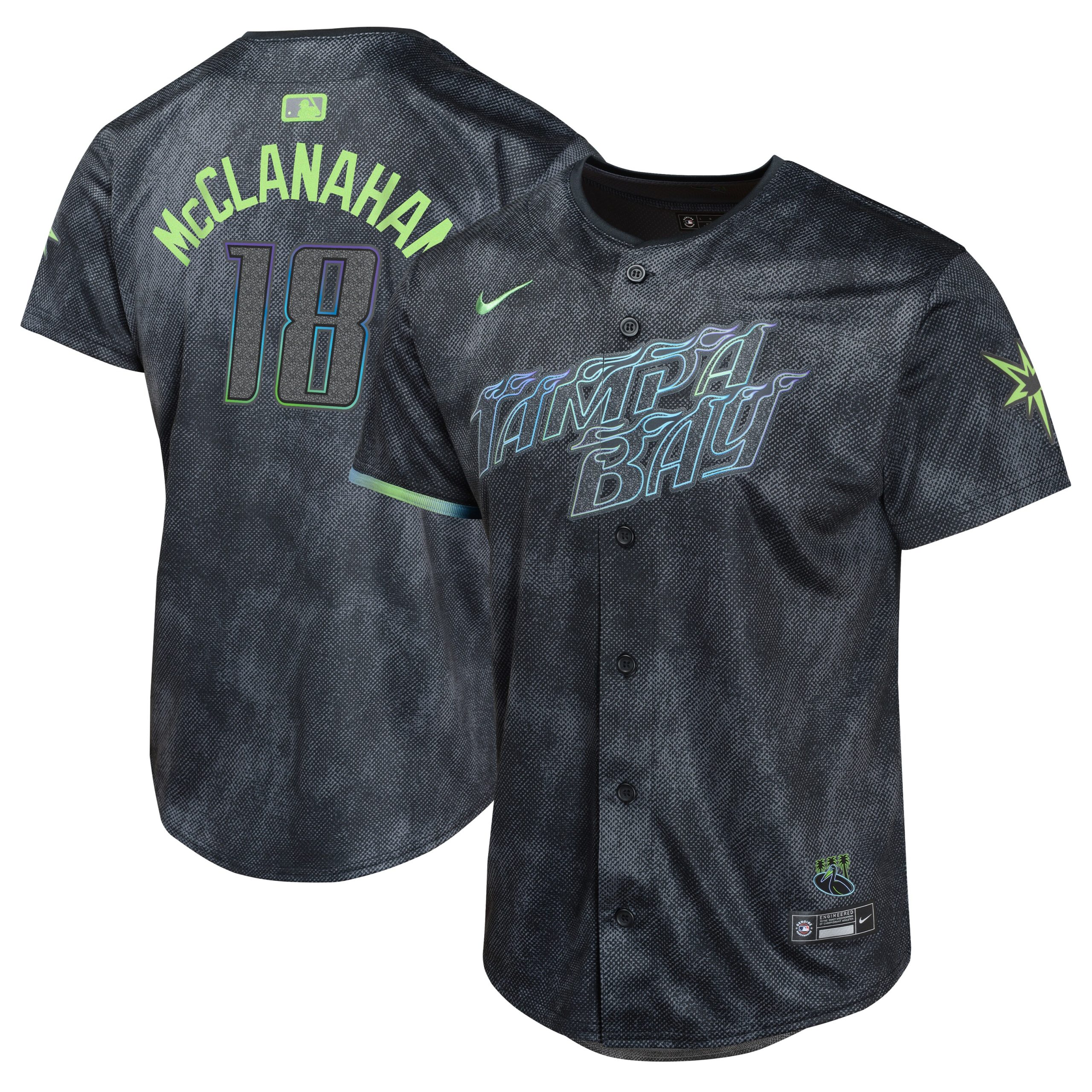 youth tampa bay rays shane mcclanahan nike charcoal 2024 city connect limited player jersey Collection | Tampa Bay Rays Proshop - Official Rays Jerseys & Caps