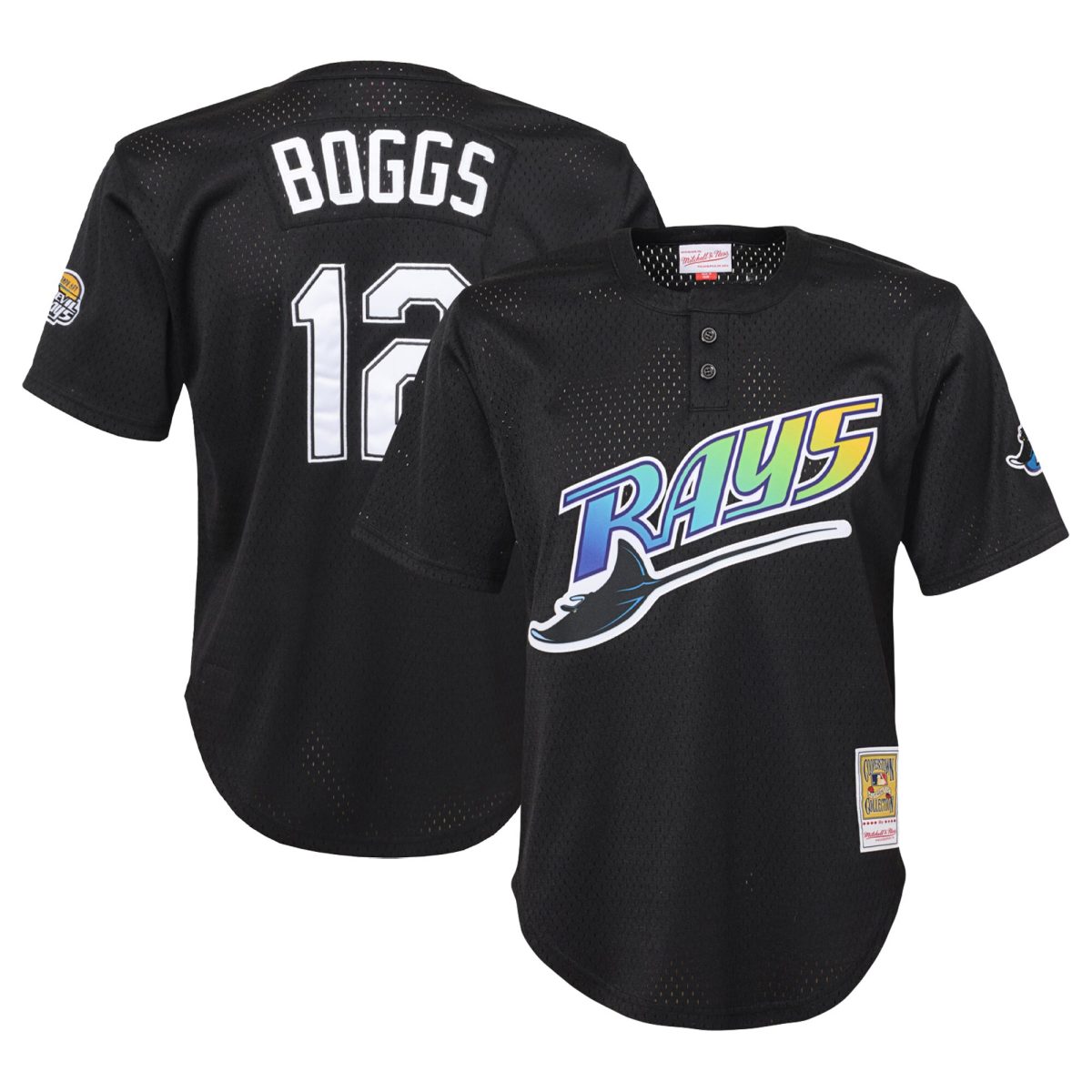 youth tampa bay rays wade boggs mitchell  ness black cooperstown collection mesh batting practice jersey Collection | Tampa Bay Rays Proshop - Official Rays Jerseys & Caps